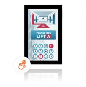 Zielruf-Touchdisplay