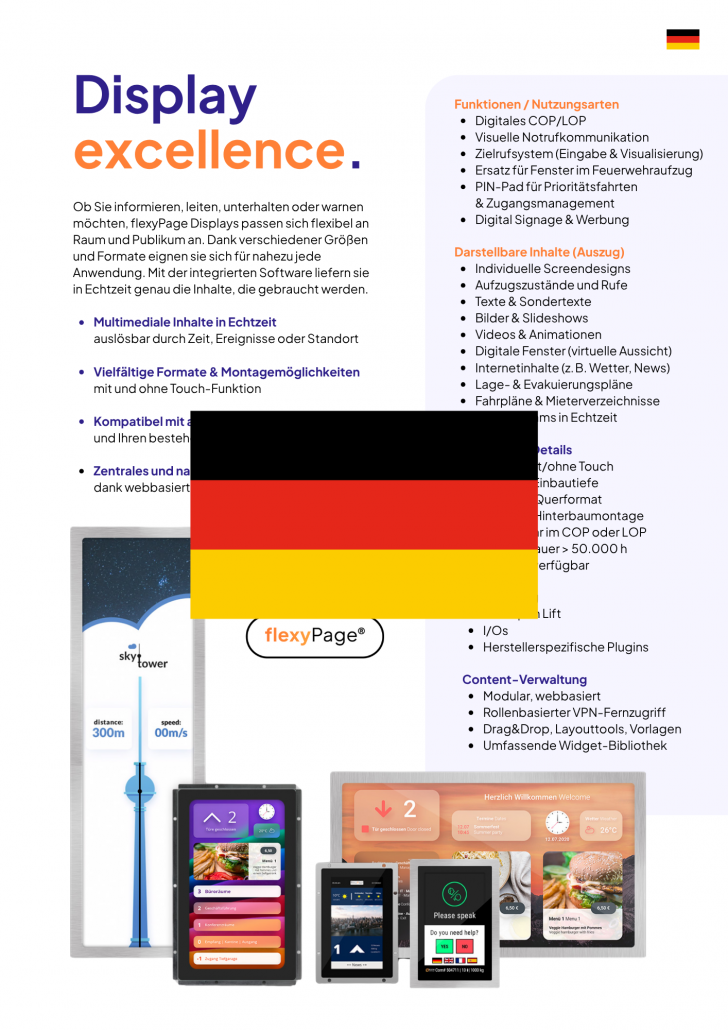 flexyPage Produktinformationen DE flexyPage Produktinformationen