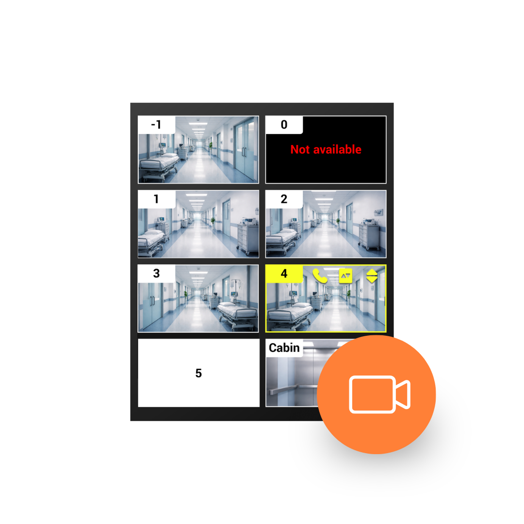 Evakuierung-Aufzug-Video-Bilder